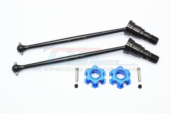 Harden Steel #45 Front Or Rear CVD Drive Shaft With Aluminum Hex For Traxxas X-Maxx 8S - 1Pr Set Blue