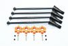 Harden Steel #45 Front And Rear CVD Drive Shaft With Aluminum Hex For Traxxas X-Maxx 8S - 2Prs Set Orange