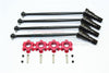 Harden Steel #45 Front And Rear CVD Drive Shaft With Aluminum Hex For Traxxas X-Maxx 8S - 2Prs Set Red