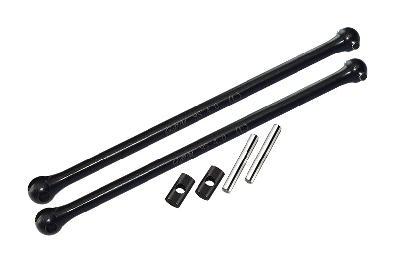 Carbon Steel 4140 Dogbone 190mm For Traxxas X Maxx 8S With WideMAXX - 6Pc Set Black