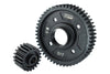 Medium Carbon Steel Center Diff Output Gear 51T And Input Gear 20T For 1:5 Traxxas X-Maxx 8S / XRT 8S Monster Truck Upgrades - Black