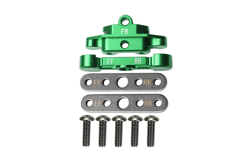 Aluminum Front Lower Arm Tie Bar Mount For Traxxas 1:10 Maxx 4WD Monster Truck-89076-4 / 1:8 4WD Maxx Slash 6S Brushless Short Course Truck-102076-4 Upgrades - Green