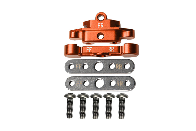 Aluminum Front Lower Arm Tie Bar Mount For Traxxas 1:10 Maxx 4WD Monster Truck-89076-4 / 1:8 4WD Maxx Slash 6S Brushless Short Course Truck-102076-4 Upgrades - Orange