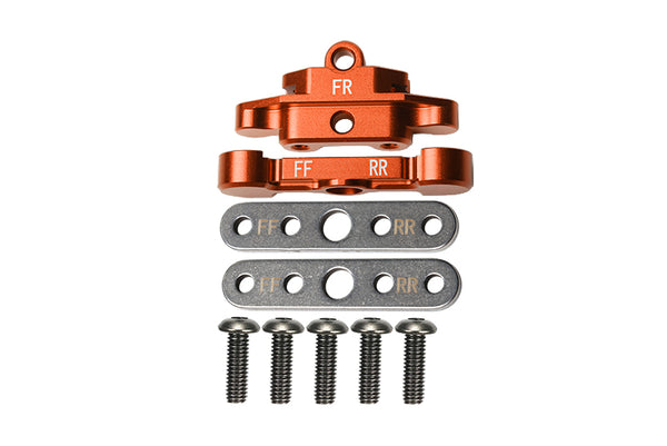 Aluminum Front Lower Arm Tie Bar Mount For Traxxas 1:10 Maxx 4WD Monster Truck-89076-4 / 1:8 4WD Maxx Slash 6S Brushless Short Course Truck-102076-4 Upgrades - Orange