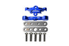 GPM For Traxxas 1/10 Maxx 4WD Monster Truck Upgrade Parts Aluminum Rear Lower Arm Tie Bar Mount - 9Pc Set Blue