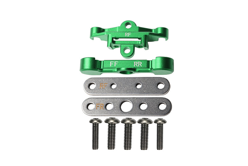GPM For Traxxas 1/10 Maxx 4WD Monster Truck Upgrade Parts Aluminum Rear Lower Arm Tie Bar Mount - 9Pc Set Green