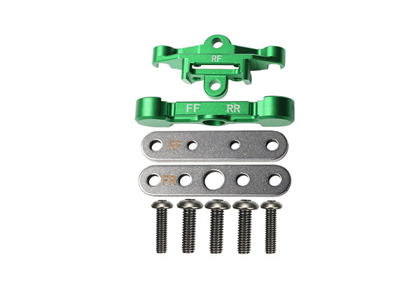 GPM For Traxxas 1/10 Maxx 4WD Monster Truck Upgrade Parts Aluminum Rear Lower Arm Tie Bar Mount - 9Pc Set Green