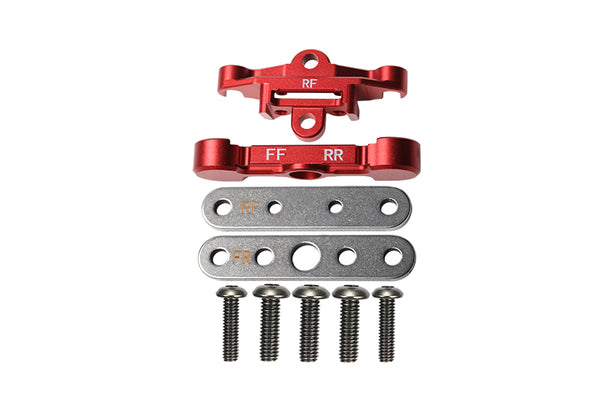 GPM For Traxxas 1/10 Maxx 4WD Monster Truck Upgrade Parts Aluminum Rear Lower Arm Tie Bar Mount - 9Pc Set Red