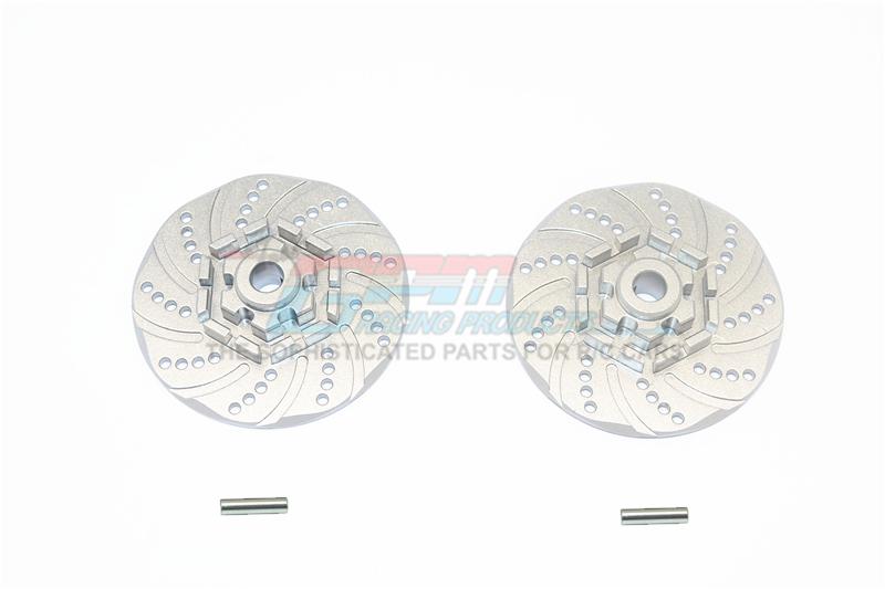 Traxxas 1/10 Maxx 4WD Monster Truck Aluminum +2mm Hex Brake Disk - 2Pc Set Gray Silver