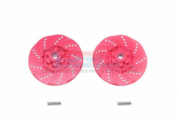 Traxxas 1/10 Maxx 4WD Monster Truck Aluminum +2mm Hex Brake Disk - 2Pc Set Red