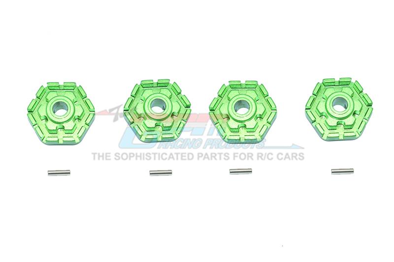 Traxxas 1/10 Maxx 4WD Monster Truck Aluminum Wheel Hub Hex (+2mm) - 4Pc Set Green