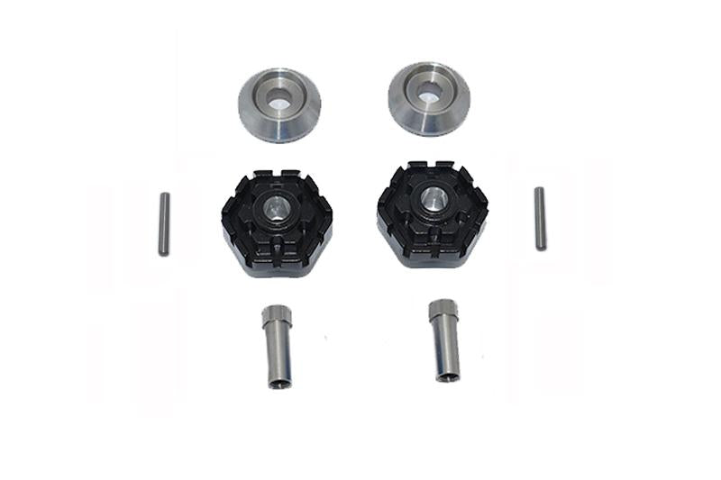 Traxxas 1/10 Maxx 4WD Monster Truck Aluminum Wheel Hub Hex (+10mm) - 8Pc Set Black