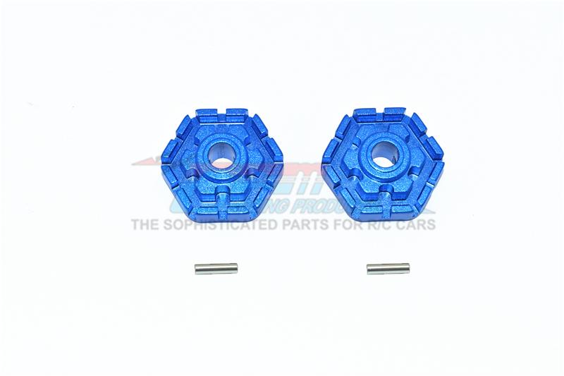 Traxxas 1/10 Maxx 4WD Monster Truck Aluminum Wheel Hub Hex (+2mm) - 2Pc Set Blue