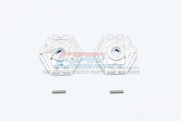 Traxxas 1/10 Maxx 4WD Monster Truck Aluminum Wheel Hub Hex (+2mm) - 2Pc Set Silver