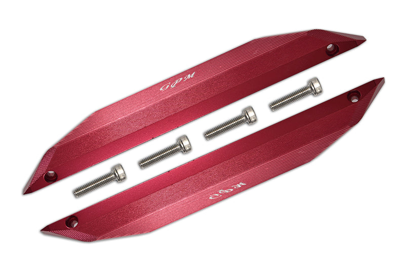 R/C Car Parts : Aluminum Chassis Side Bars For Traxxas 1/10 Maxx 4WD Monster Truck - 1Pr Set Red