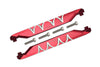 R/C Car Parts : Aluminum Chassis Side Bars (Silver Inlay Version) For Traxxas 1/10 Maxx 4WD Monster Truck - 1Pr Set Red