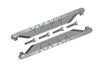 R/C Car Parts : Aluminum Chassis Side Bars (Silver Inlay Version) For Traxxas 1/10 Maxx 4WD Monster Truck - 1Pr Set Silver