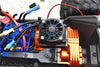 GPM For Traxxas 1/10 Maxx 4WD Monster Truck Upgrade Parts Aluminum Motor Heatsink With Cooling Fan - 1 Set Black