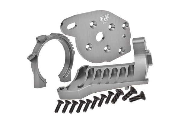 Aluminum Motor Mounts For Traxxas 1:10 MAXX 89076-4 / MAXX with WideMAXX 89086-4 Monster Truck Upgrades - Gray Silver