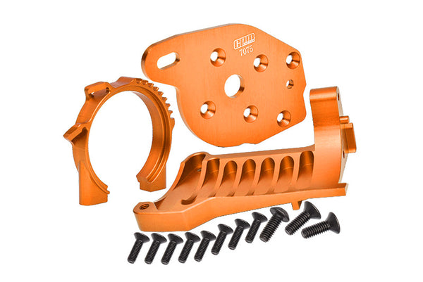 Aluminum Motor Mounts For Traxxas 1:10 MAXX 89076-4 / MAXX with WideMAXX 89086-4 Monster Truck Upgrades - Orange