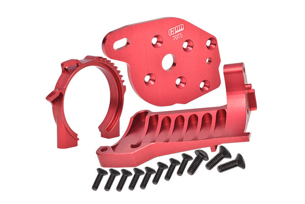 Aluminum Motor Mounts For Traxxas 1:10 MAXX 89076-4 / MAXX with WideMAXX 89086-4 Monster Truck Upgrades - Red