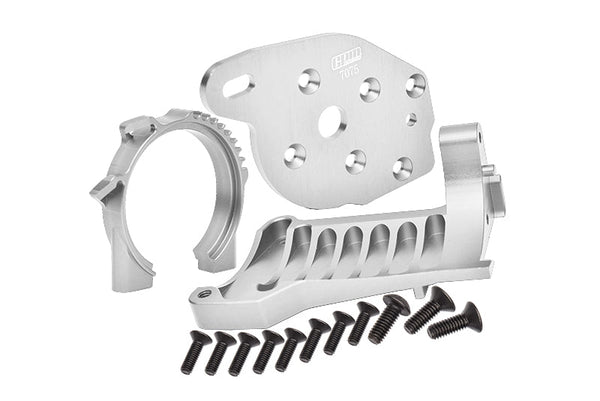 Aluminum Motor Mounts For Traxxas 1:10 MAXX 89076-4 / MAXX with WideMAXX 89086-4 Monster Truck Upgrades - Silver