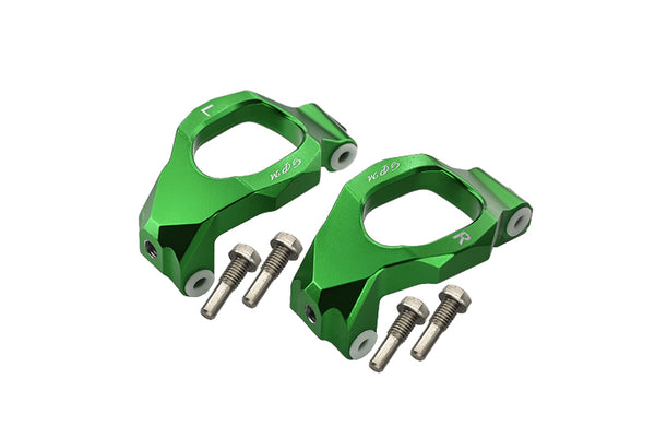 Aluminum Front C-Hubs For Traxxas 1:10 Maxx 4WD Monster Truck-89076-4 / 1:8 4WD Maxx Slash 6S Brushless Short Course Truck-102076-4 Upgrades - Green