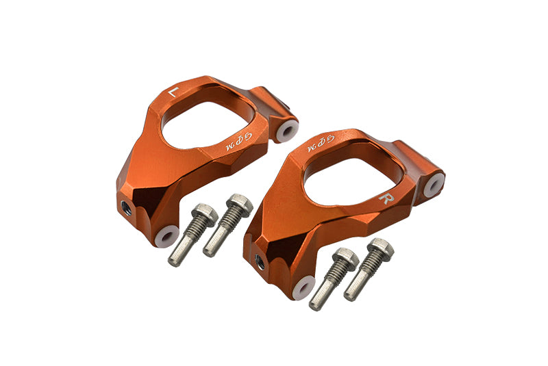 Aluminum Front C-Hubs For Traxxas 1:10 Maxx 4WD Monster Truck-89076-4 / 1:8 4WD Maxx Slash 6S Brushless Short Course Truck-102076-4 Upgrades - Orange