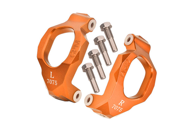 Aluminum 7075 Front C-Hubs For Traxxas 1:10 4WD MAXX 89076-4 / 4WD MAXX with WideMAXX 89086-4 Monster Truck Upgrades - Orange