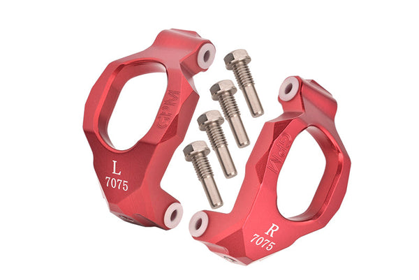 Aluminum 7075 Front C-Hubs For Traxxas 1:10 4WD MAXX 89076-4 / 4WD MAXX with WideMAXX 89086-4 Monster Truck Upgrades - Red