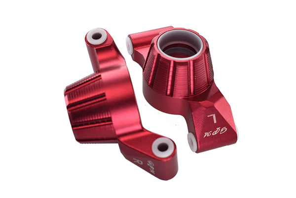 GPM For Traxxas 1/10 Maxx 4WD Monster Truck Upgrade Parts Aluminum Rear Knuckle Arm - 2Pc Set Red