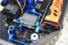 GPM For Traxxas 1/10 Maxx 4WD Monster Truck Upgrade Parts Aluminum Servo Mount + Stainless Steel Tie Rod + 25T Aluminum Servo Horn - 16Pc Set Blue