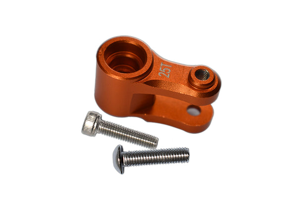 Aluminum 25T Servo Horn For Traxxas 1:10 4WD MAXX 89076-4 / 4WD MAXX with WideMAXX 89086-4 / 1:8 4WD Maxx Slash 6S 102076-4 Upgrades - Orange