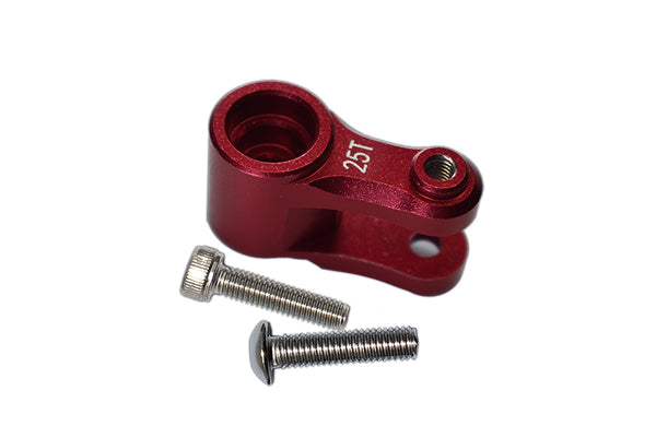 Aluminum 25T Servo Horn For Traxxas 1:10 4WD MAXX 89076-4 / 4WD MAXX with WideMAXX 89086-4 / 1:8 4WD Maxx Slash 6S 102076-4 Upgrades - Red