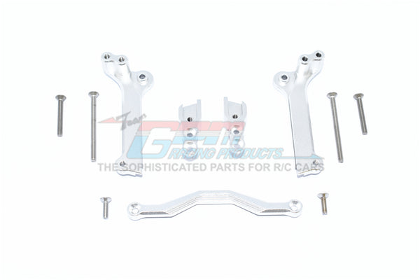 GPM For Traxxas 1/10 Maxx 4WD Monster Truck Upgrade Parts Aluminum Front Shock Mount - 5Pc Set Silver