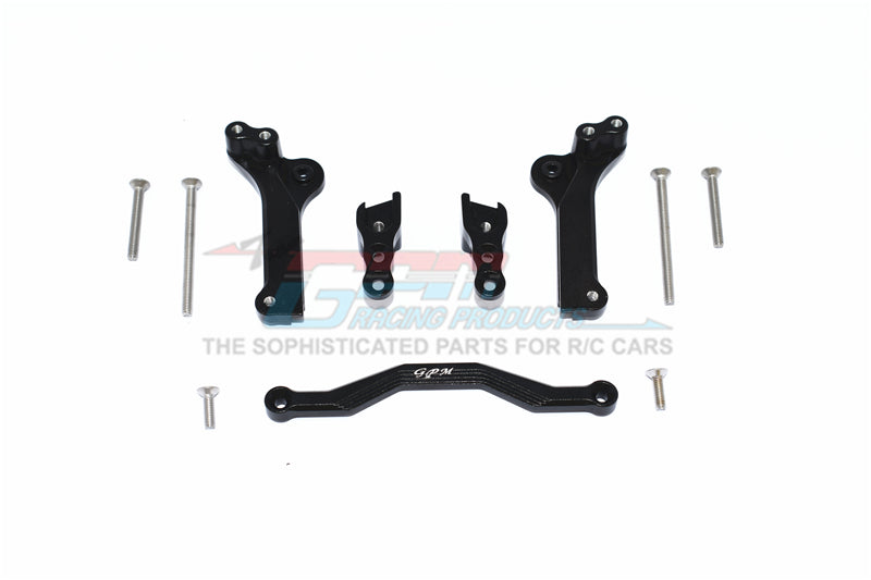 GPM For Traxxas 1/10 Maxx 4WD Monster Truck Upgrade Parts Aluminum Rear Shock Mount - 5Pc Set Black