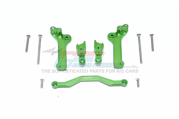 GPM For Traxxas 1/10 Maxx 4WD Monster Truck Upgrade Parts Aluminum Rear Shock Mount - 5Pc Set Green
