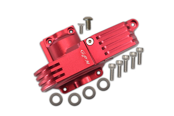 GPM For Traxxas 1/10 Maxx 4WD Monster Truck Upgrade Parts Aluminum Main Gear Cover - 1Pc Set Red