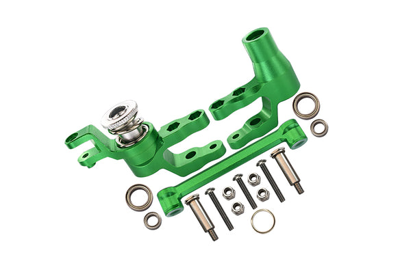 GPM For Traxxas 1/10 Maxx 4WD Monster Truck Upgrade Parts Aluminum Steering Assembly - 1 Set Green