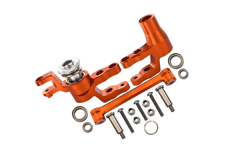 GPM For Traxxas 1/10 Maxx 4WD Monster Truck Upgrade Parts Aluminum Steering Assembly - 1 Set Orange