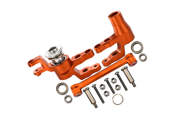 Aluminum Steering Assembly For Traxxas 1:10 4WD MAXX 89076-4 / 4WD MAXX with WideMAXX 89086-4 / 1:8 4WD Maxx Slash 6S 102076-4 Upgrades - Orange