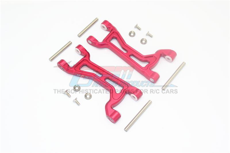Traxxas 1/10 Maxx 4WD Monster Truck Aluminium Front Or Rear Upper Arms -1Pr Set	 Red