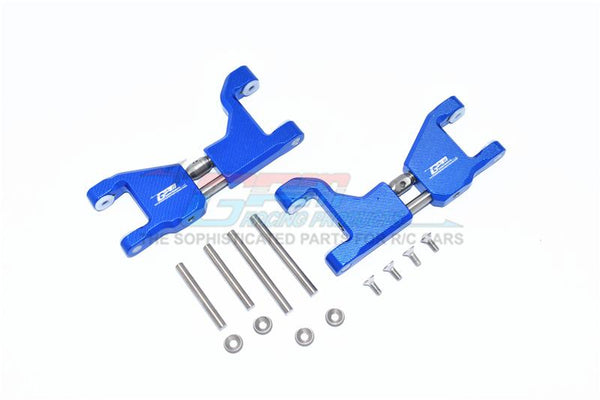 Traxxas 1/10 Maxx 4WD Monster Truck Stainless Steel+ Aluminum Supporting Mount With Front / Rear Upper Arms - 14Pc Set Blue