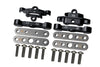 GPM For Traxxas 1/10 Maxx 4WD Monster Truck Upgrade Parts Aluminum Front + Rear Lower Arm Tie Bar Mount - 18Pc Set Black