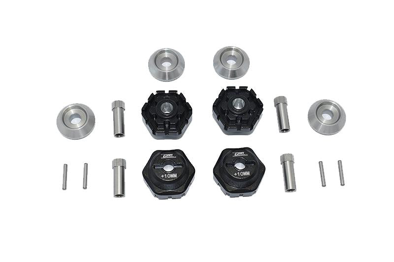 Traxxas 1/10 Maxx 4WD Monster Truck Aluminum Wheel Hub Hex (+10mm) - 16Pc Set Black