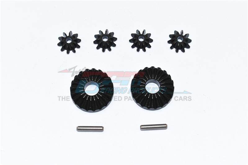 Traxxas 1/10 Maxx 4WD Monster Truck Harden Steel #45 Front / Center / Rear Differential Gear - 8Pc Set Black