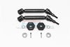 Traxxas 1/10 Maxx 4WD Monster Truck Harden Steel+Aluminum Front Or Rear Adjustable CVD Drive Shaft + Hex Adapter (+2mm) - 10Pc Set Black