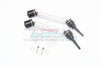 Traxxas 1/10 Maxx 4WD Monster Truck Harden Steel + Aluminum Front Or Rear Adjustable CVD Drive Shaft + Hex Adapter - 1Pr Set Silver