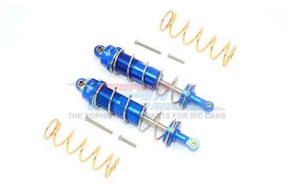 Traxxas 1/10 Maxx 4WD Monster Truck Aluminum Front Or Rear Thickened Spring Dampers 125mm - 1Pr Set Blue