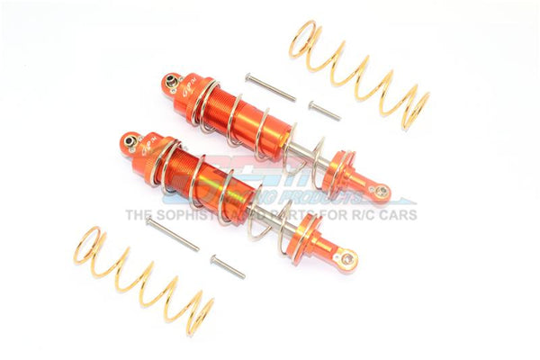 Traxxas 1/10 Maxx 4WD Monster Truck Aluminum Front Or Rear Thickened Spring Dampers 125mm - 1Pr Set Orange